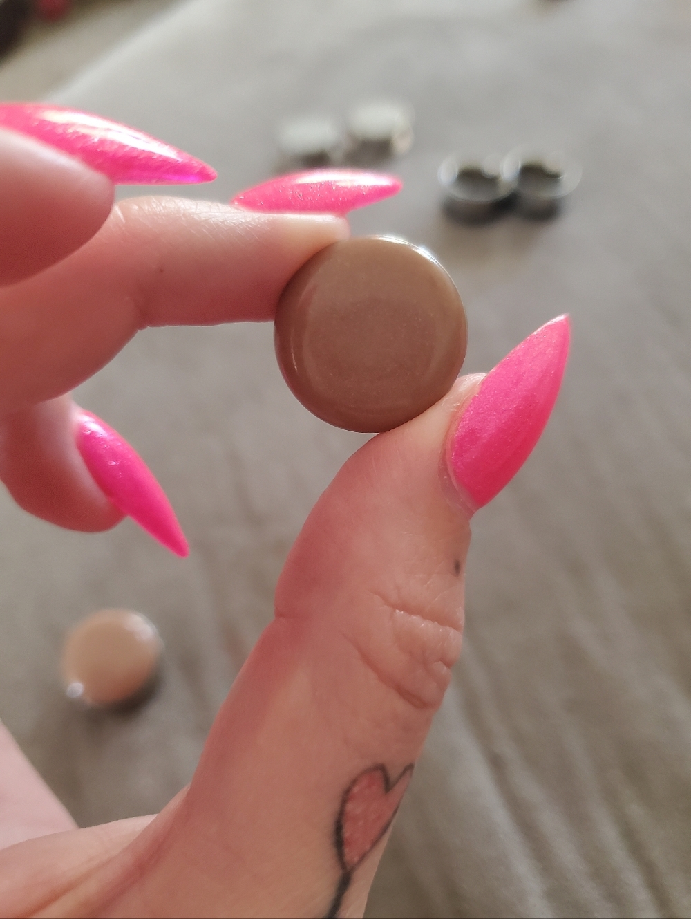 5/8" Blush/Nude Color Stainless Steel Plugs - Picture 3 of 4
